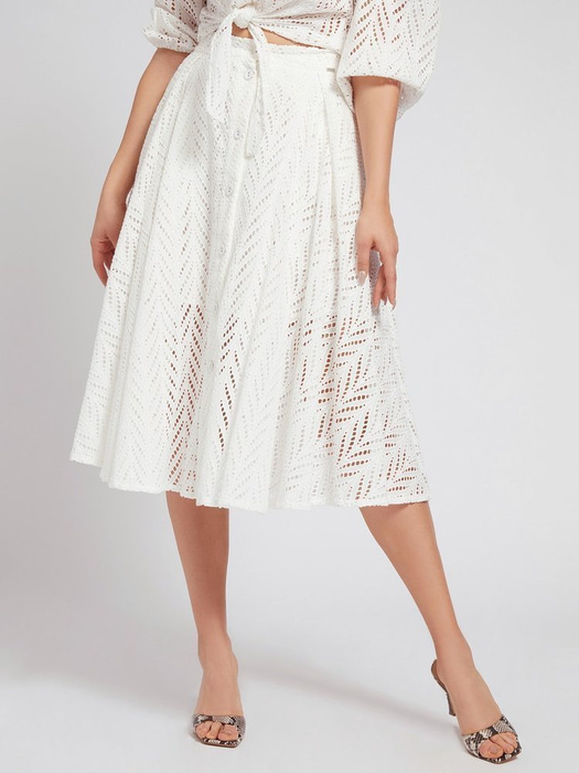 Guess Najm Skirt W1gd0wwdva1 Twht 60 61 Sneaker Peeker