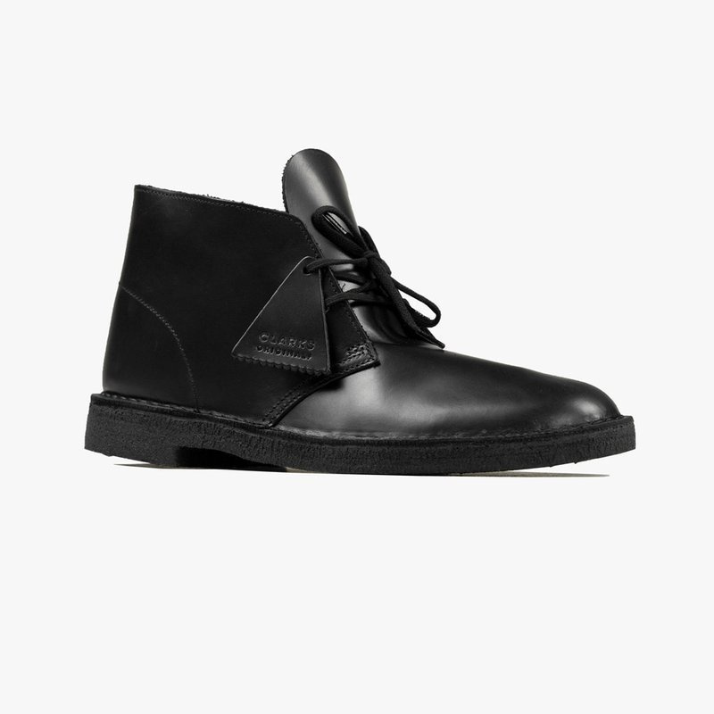 desert boot black polished