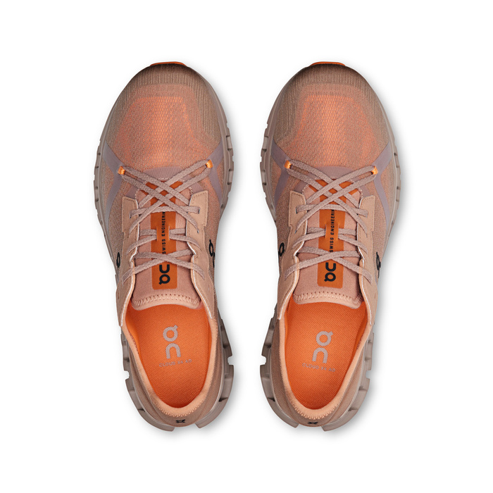 On Cloud X 4 AD Rosebrown | Tangerine